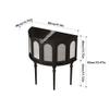 zhuyanbo007 Solid Wood Half-Moon Console Table, Black view 2