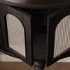 zhuyanbo007 Solid Wood Half-Moon Console Table, Black view 4