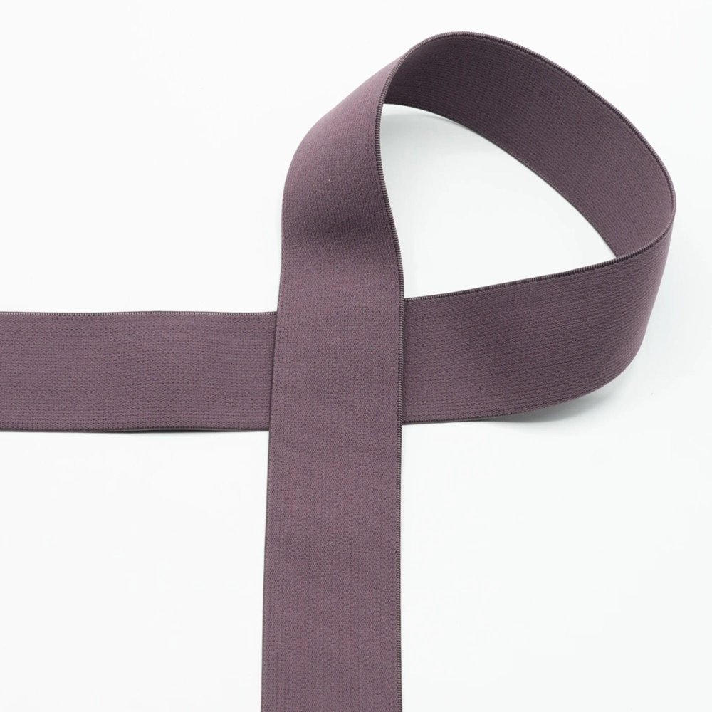 40 mm Wide Elastic Band | Colorful | 1m and 2m Lengths | No Meter Goods (Mauve, 1 Meter)
