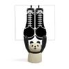 Men's Black High Boot Pattern Outline Memo Holder, Cartoon Panda Stand Decoration view 1