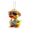 ETUCYNG Rearview Mirror Charm - Duck Car Ornament view 1