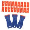 SHINEOFI 3-Piece Cleaning Scraper Set, Blue Plastic Razor Scrapers for Sticker Removal view 1