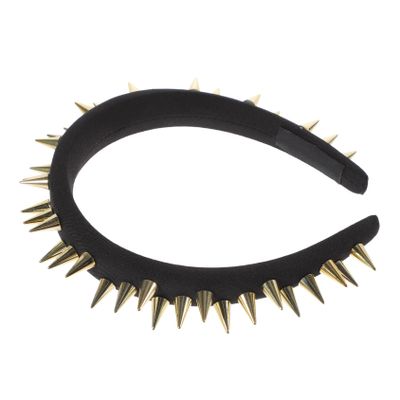 Women's Black Fabric Punk Headband for Special Occasions