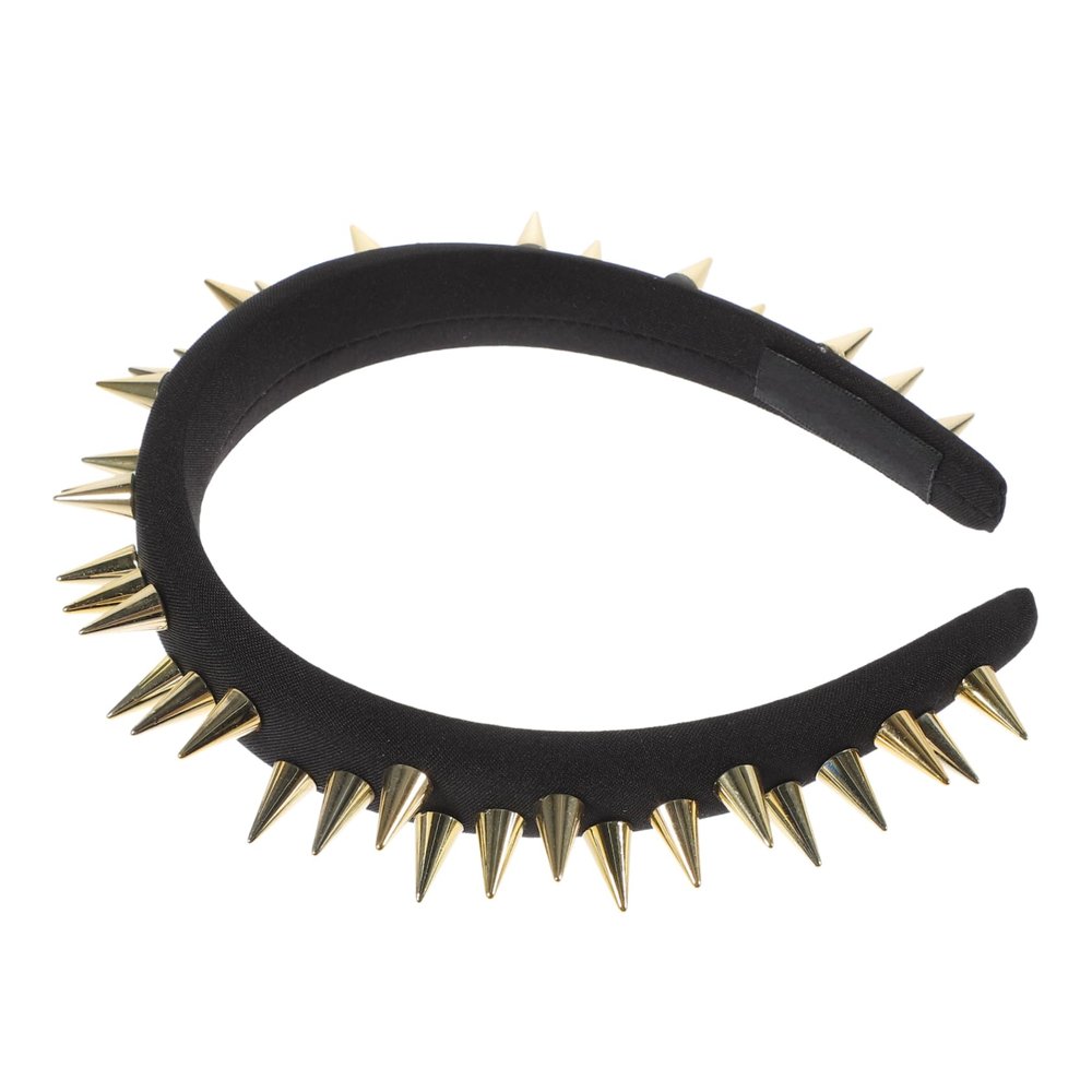 Women's Black Fabric Punk Headband for Special Occasions