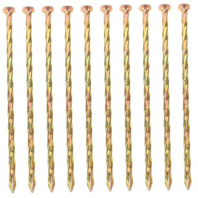 GALPADA 10-Piece Spiral Carbon Steel Ground Stakes