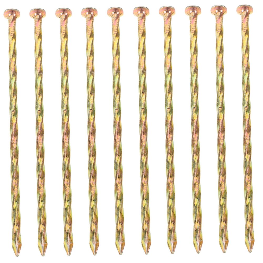 GALPADA 10-Piece Spiral Carbon Steel Ground Stakes