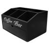 Coffee Station Organizer, Black Countertop Storage Box view 1