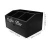 Coffee Station Organizer, Black Countertop Storage Box view 2
