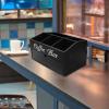 Coffee Station Organizer, Black Countertop Storage Box view 4