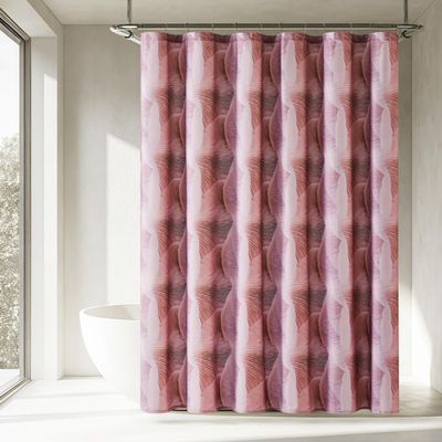 Lush Decor Gilded Spore Cotton Shower Curtain, 183 x 183 cm, Pink