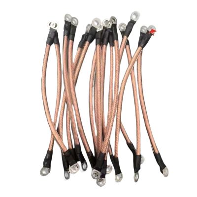 BADIKA Grounding Cable, 100 Pieces, 6 mm² Copper Stranded Wire, 450 mm, 8-Aperture