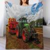 LTTTT Tractor Flannel Blanket, 140 x 180 cm view 1