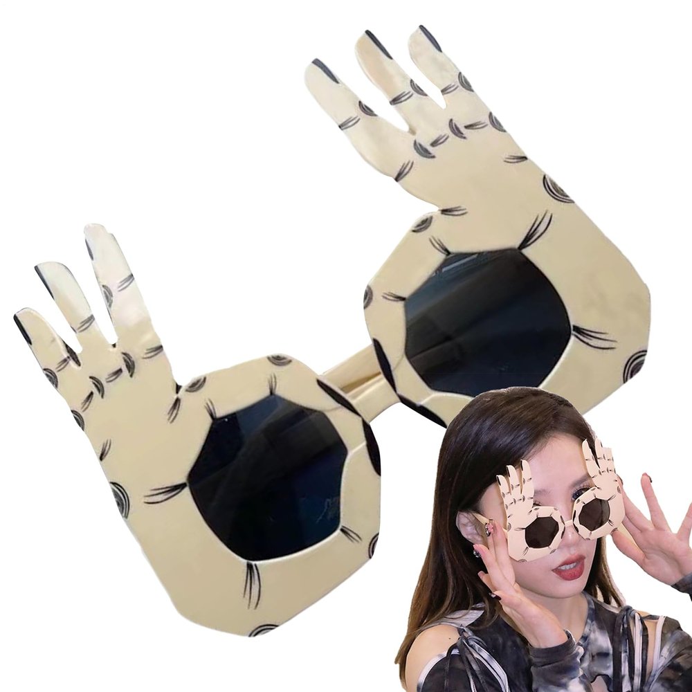 Funny Glasses with OK Finger Gesture