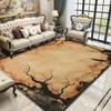 TerroVee Textured Area Rug 200 x 300 cm, Washable, Non-Slip, Soft, Sepia Black view 3