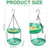2-in-1 Hanging Bird Feeder and Bird Bath, Green view 2