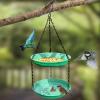 2-in-1 Hanging Bird Feeder and Bird Bath, Green view 3