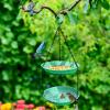 2-in-1 Hanging Bird Feeder and Bird Bath, Green view 4