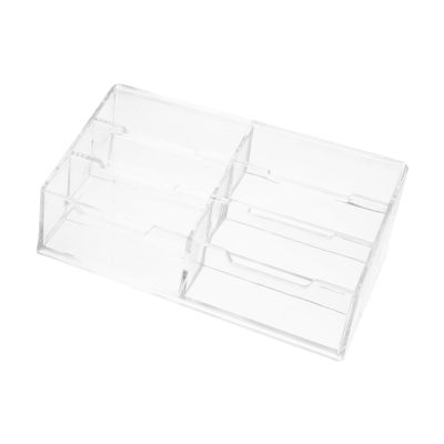 HORIALENCE Clear Acrylic Storage Box with Compartments