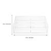 HORIALENCE Clear Acrylic Storage Box with Compartments view 2