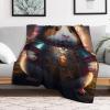 Cute Guinea Pig Warrior Flannel Throw Blanket, 180 x 200 cm view 2