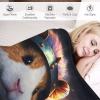 Cute Guinea Pig Warrior Flannel Throw Blanket, 180 x 200 cm view 3