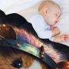 Cute Guinea Pig Warrior Flannel Throw Blanket, 180 x 200 cm view 4