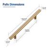 JOY DECOR Stainless Steel Cabinet Handles for Drawers and Cabinets, Champagne Bronze, 128 mm Center-to-Center, 30 Pack view 3