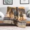 LTTTT Horse Blanket, Four-Season Soft Flannel Throw Blanket, 180 × 200 cm view 2