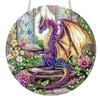 Reofrey Double-Sided Diamond Painting Suncatcher - 20x20cm Dinosaur Design view 1