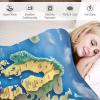 Europe Map Flannel-Fleece Sofa Throw Blanket, 180 x 200 cm view 3
