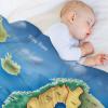 Europe Map Flannel-Fleece Sofa Throw Blanket, 180 x 200 cm view 4