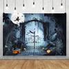 Xiaoterna 6 x 3 m Halloween Forest Cemetery Photography Backdrop view 3