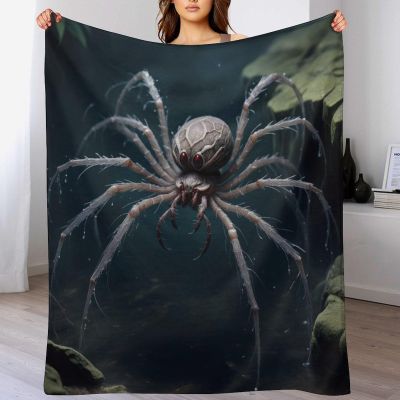 Spider Flannel Fleece Throw Blanket, 130 x 180 cm