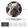 PHAYAH Decorative Bone China Plate with Stand, Cute Koala Pattern, 15.2 cm view 2