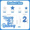 mciskin Royal Blue 80th Birthday Candle Set view 2