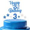 mciskin Royal Blue 3rd Birthday Candle Set view 1