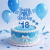 mciskin Royal Blue 3rd Birthday Candle Set view 4