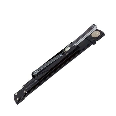 Long-Arm Desktop Stapler, High-Capacity Iron Stapler, Black