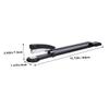 Long-Arm Desktop Stapler, High-Capacity Iron Stapler, Black view 2