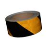 QUARKZMAN Reflective Safety Tape for Bicycles and Vehicles, Yellow/Black, 1 pc view 1