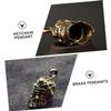 DOITOOL 3-Pack Vibrant DIY Brass Keychain with Wukong Monkey Design view 2