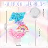 Rainbow Birthday Number Candle, Colorful Macaron Design view 2