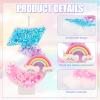 Rainbow Birthday Number Candle, Colorful Macaron Design view 4