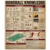 Metal Tin Sign with Handball Facts, 12 x 18 in view 1
