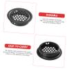 20 Black Stainless Steel Round Ventilation Grilles, 35 mm, for Cabinets view 3