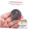 20 Black Stainless Steel Round Ventilation Grilles, 35 mm, for Cabinets view 4