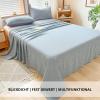 HAIBA Flat Sheet Without Elastic 120 x 230 cm Blue – 1 Sheet with 1 Pillowcase view 2
