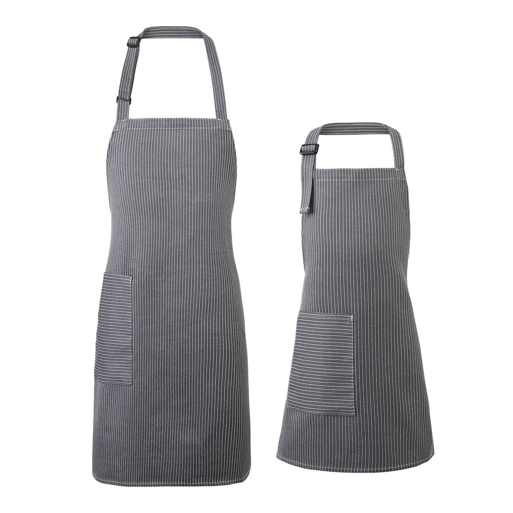 Livdouyu Kitchen Apron Set for Women and Kids, 2 Adjustable Aprons with Pockets