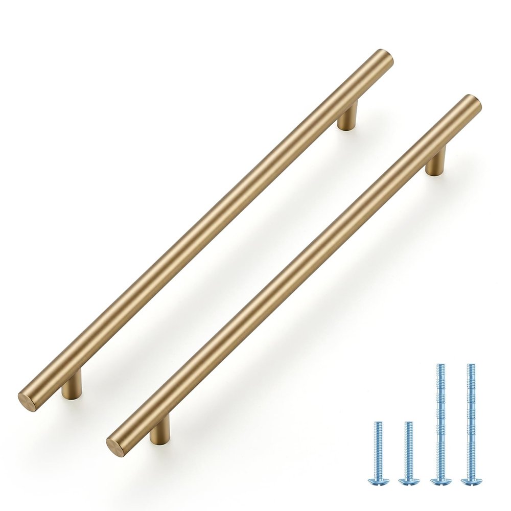 JOY DECOR Stainless Steel Cabinet Handles, 20-Pack, Champagne Bronze, 224 mm Hole Center