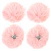 Homoyoyo 4 Pack Pink Faux Fur Pom Poms with Pins view 1